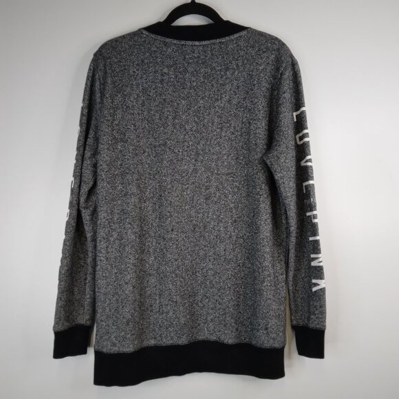 Victoria’s Secret PINK Charcoal Varsity V Neck Pullover Sweater Size S - Picture 7 of 10